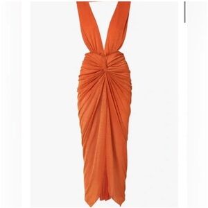 Baobab Collection Vibrant Orange Backless Dress